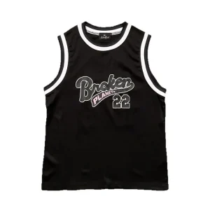 Broken Letter Print Quick-Dry Jersey Vest