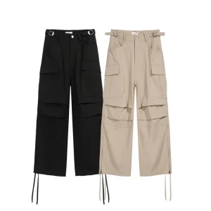 NONNOD Side Zip Japanese Style Cargo Pants