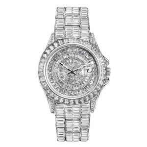 MISSFOX New High-End Zircon Full Diamond Men’s Watch