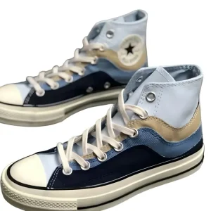 Converse Rainbow Patchwork Color-Block Canvas Shoes