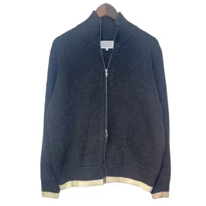 Maison Margiela Neck Zip-Up Loose Thick Warm Cardigan
