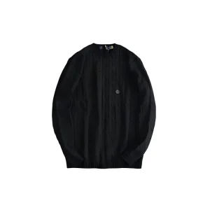 Ralph Lauren Embroidered Cable Knit Crewneck Sweater