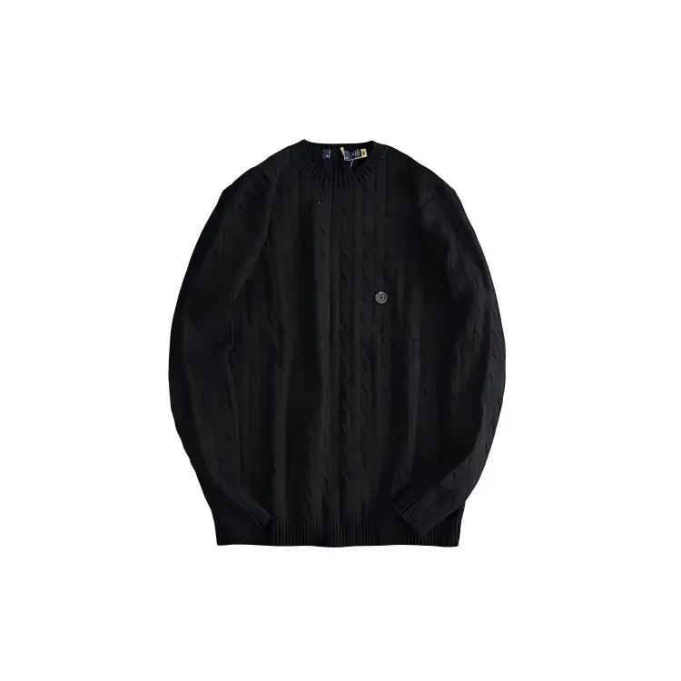Ralph Lauren Embroidered Cable Knit Crewneck Sweater