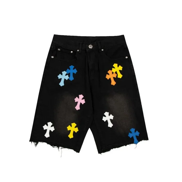 2026 Bestseller Chrome Hearts Embroidered Denim 5-Inch Shorts