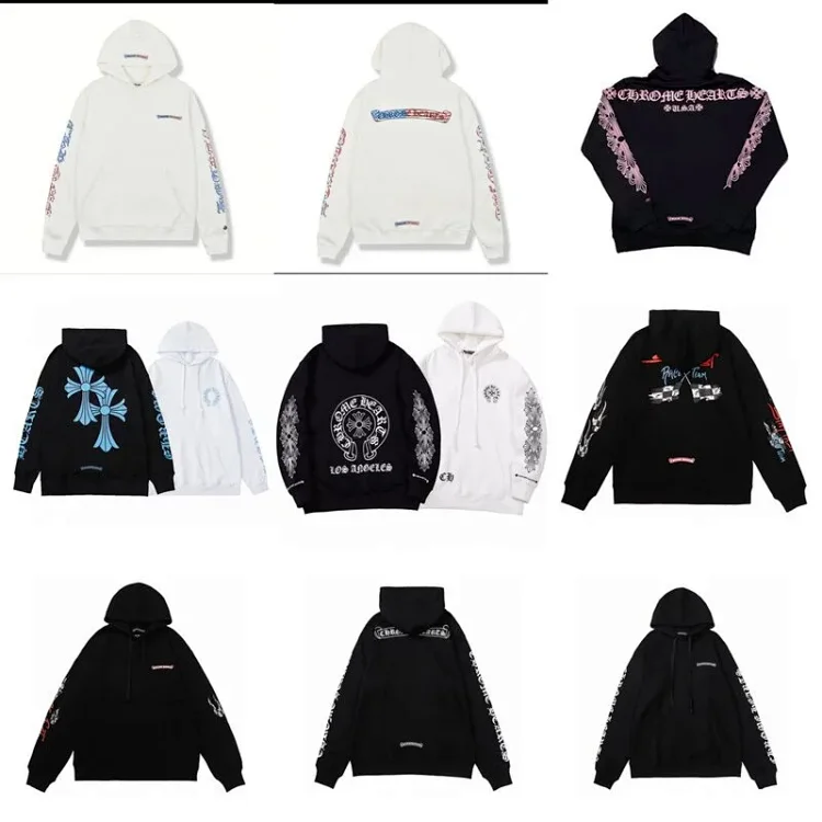 Chrome Hearts New Cross Horseshoe Print Hoodie