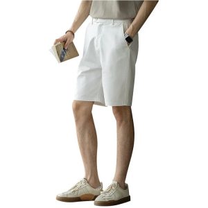 Quality Men’s Wear Lyocell Tencel Cotton Straight 5-Inch Shorts