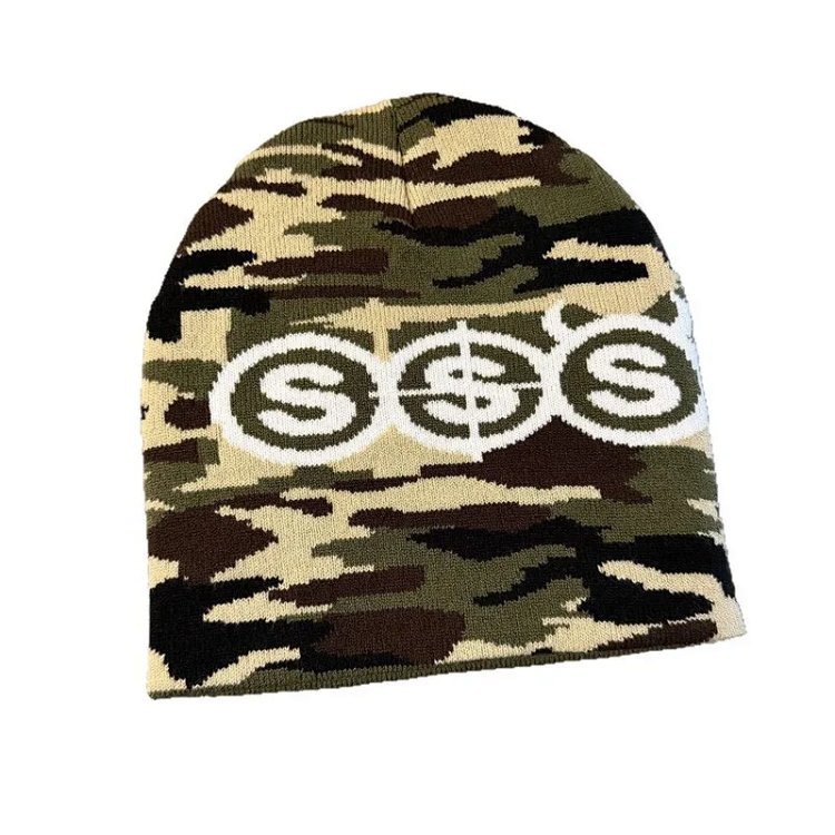 American Fall/Winter Camo Knit Beanie