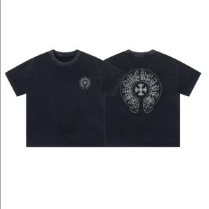 High Quality Chrome Hearts Washed Distressed T-Shirt
