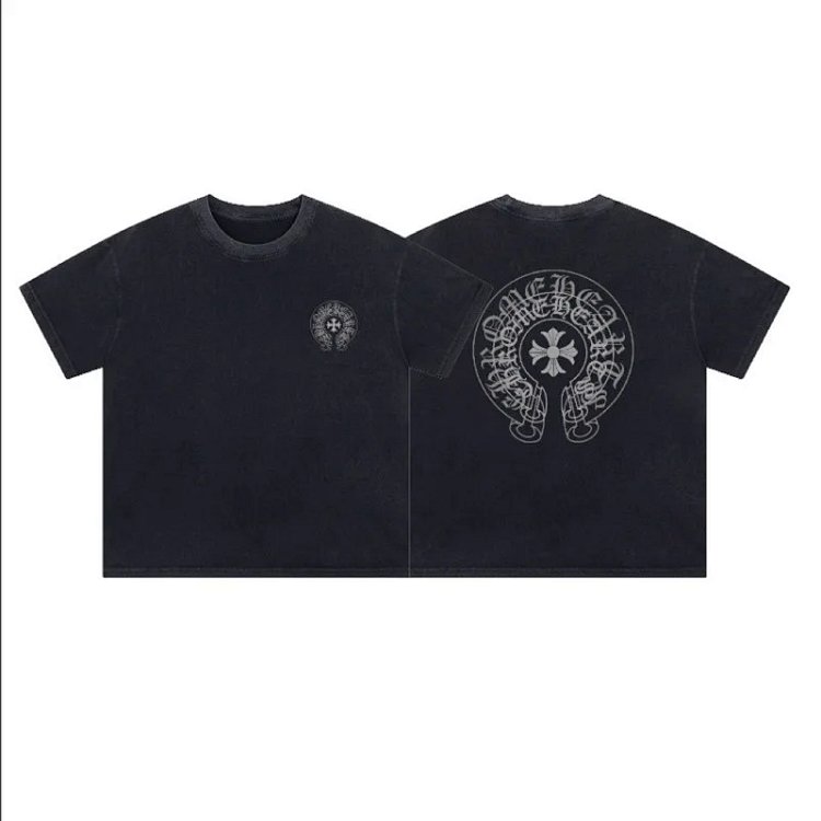 High Quality Chrome Hearts Washed Distressed T-Shirt