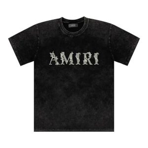 Amiri Angel Print Cotton Short Sleeve T-Shirt