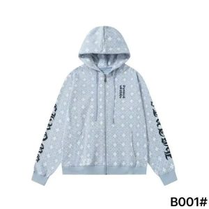Chrome Hearts Cotton Terry Embroidered Hooded Jacket