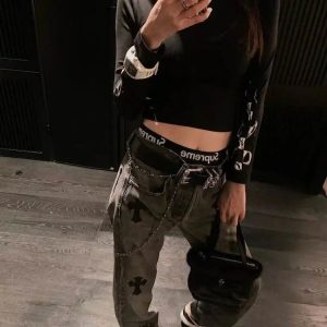 Chrome Hearts 26SS Collection Leather Embroidered Jeans