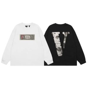 High Quality VLONE Big V Crewneck Long Sleeve T-Shirt