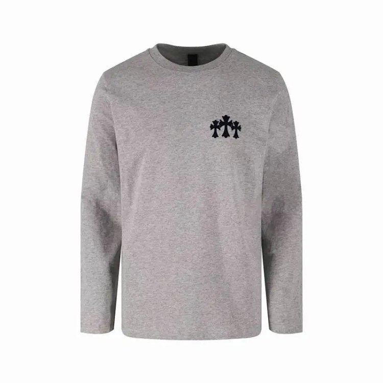 Chrome Hearts Three-Flower Sanskrit Flocked Long Sleeve