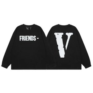 Heavyweight Big V Smoke Cotton Long Sleeve T-Shirt