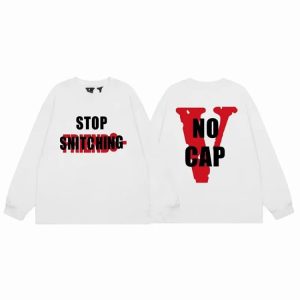 Streetwear Big V Letter Long Sleeve T-Shirt