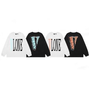 VLONE Fast Big V Cotton Long Sleeve T-Shirt