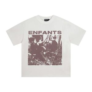 ERD Melancholic Portrait Graffiti Letter Print T-Shirt
