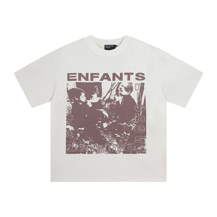 ERD Melancholic Portrait Graffiti Letter Print T-Shirt