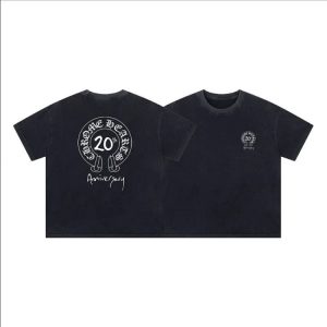 Streetwear American Washed Distressed Print T-Shirt