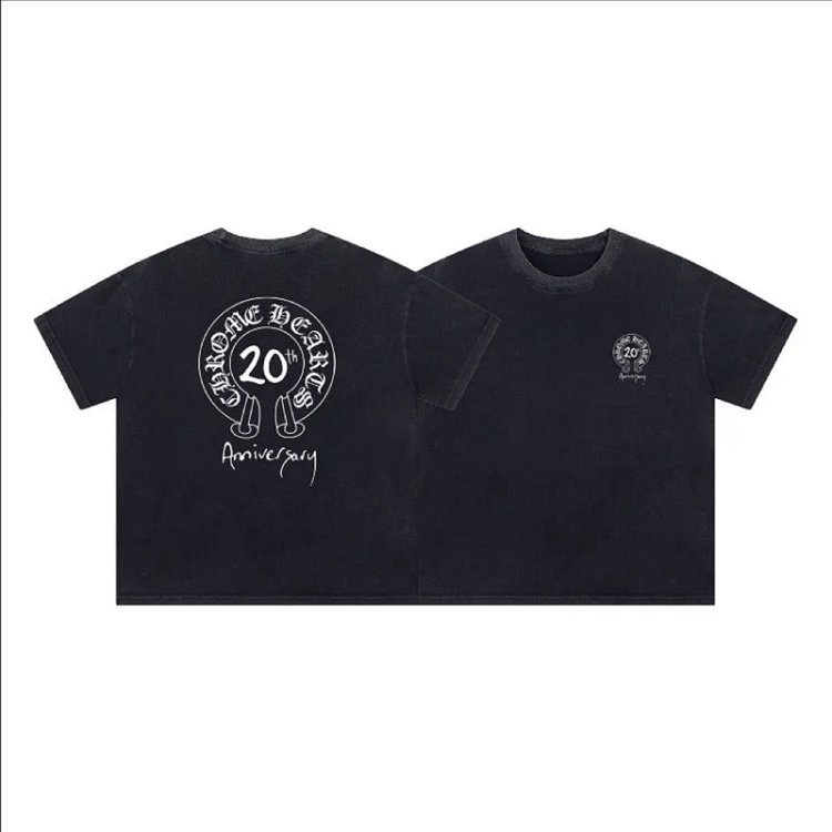 Streetwear American Washed Distressed Print T-Shirt
