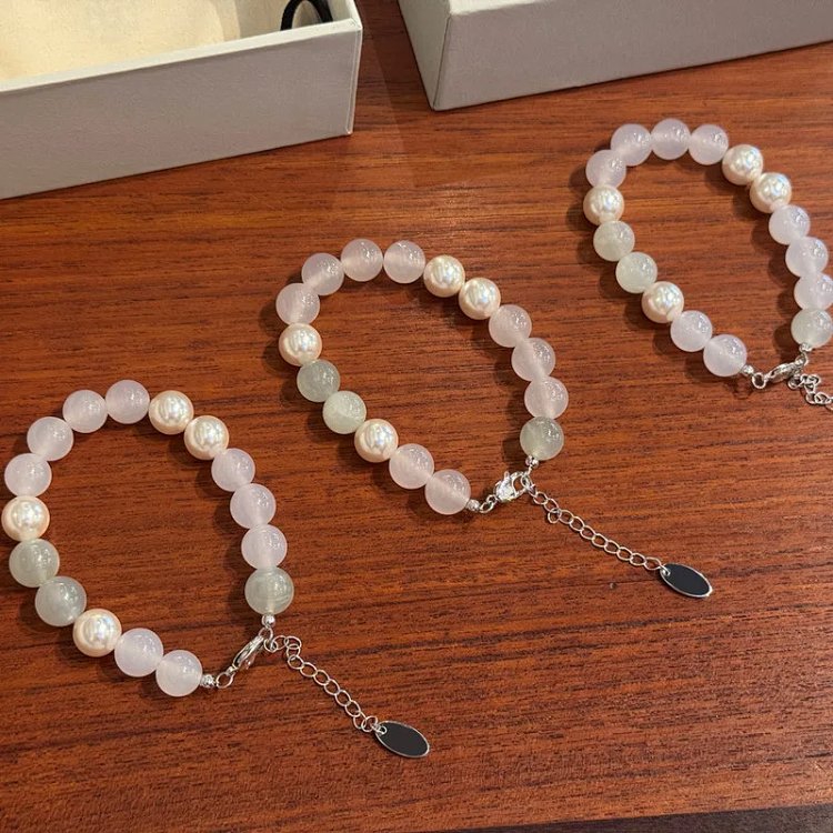 Vivienne Westwood Limited Natural White Agate Pearl Bracelet