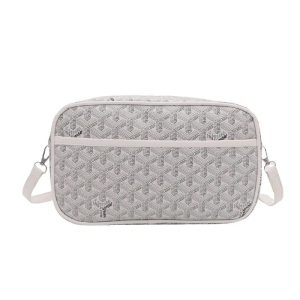 Dogtooth Print Crossbody Square Bag