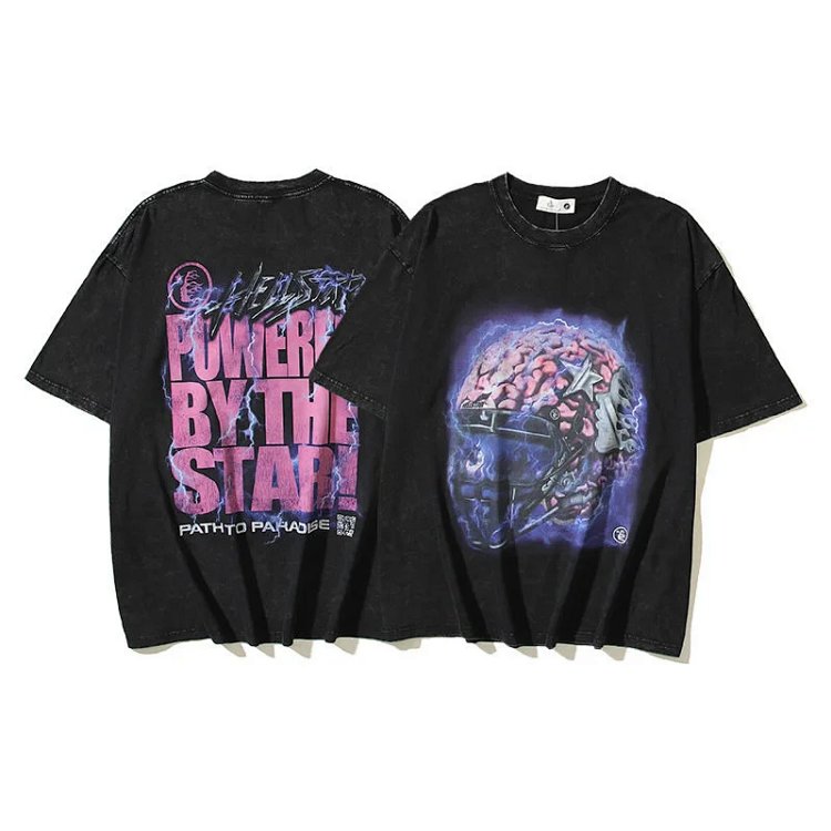 Hellstar Side Goddess Lightning Vintage T-Shirt