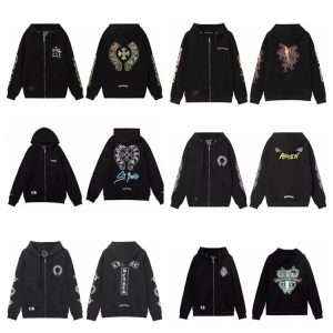 Chrome Hearts 24SS Sanskrit Cross Zip-Up Hoodie