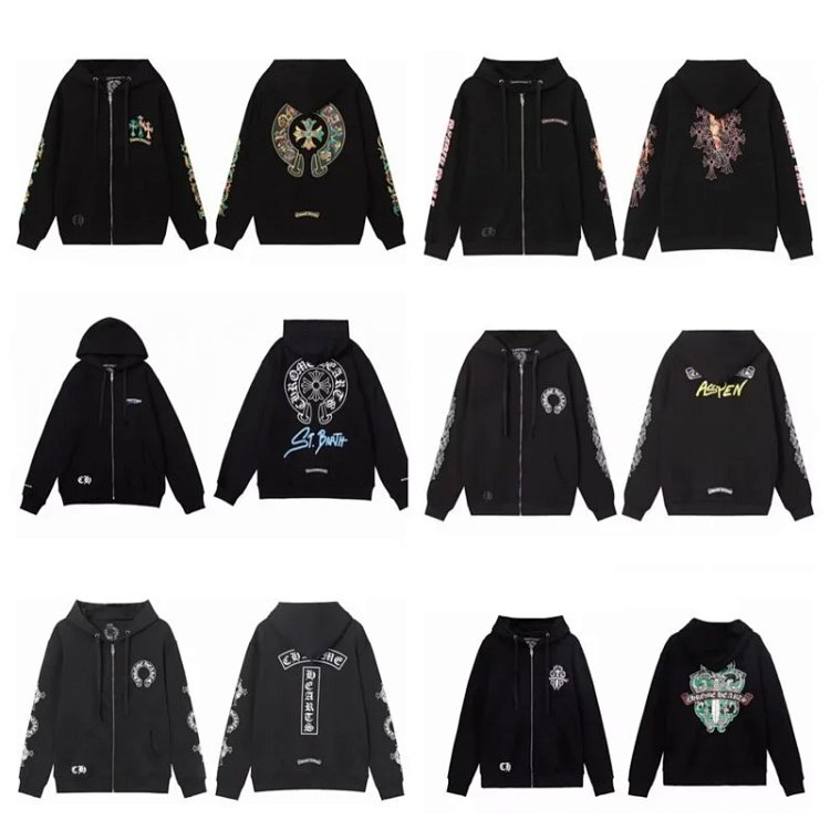 Chrome Hearts 24SS Sanskrit Cross Zip-Up Hoodie