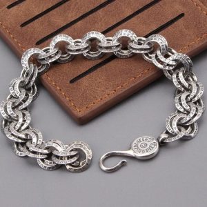 Chrome Hearts Vintage Royal Letter Double Circle Bracelet