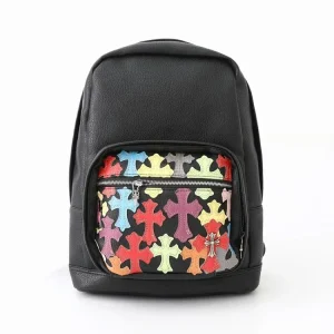 Chrome Hearts Casual Versatile Genuine Leather Backpack