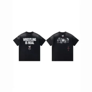 WWE New Distressed Inkjet Print Boxing Champion Graphic T-Shirt