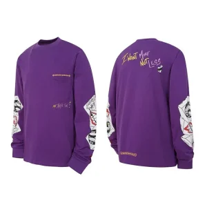 Chrome Hearts Purple Graffiti Pocket Long Sleeve T-Shirt