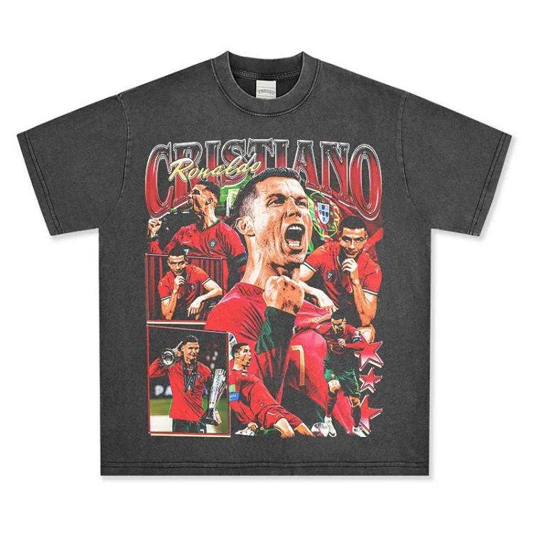 Cristiano Ronaldo Vintage Streetwear Multi-Image T-Shirt