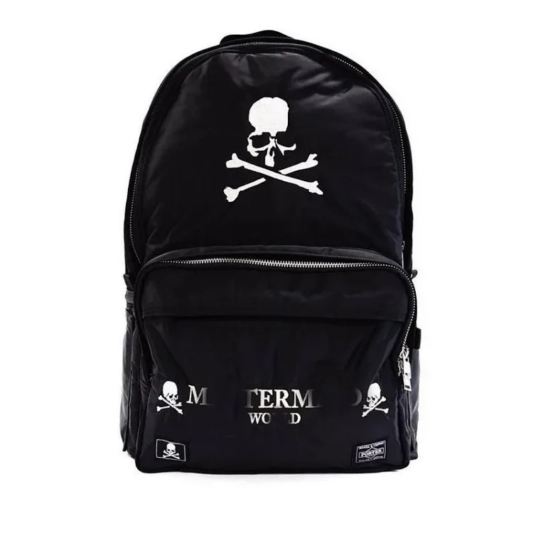 mastermind MMJ Embroidered Skull Backpack