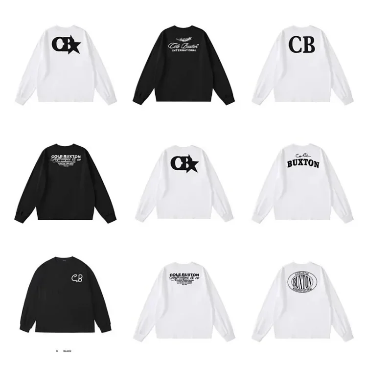 Cole Buxton Minimalist Letter Print Long Sleeve