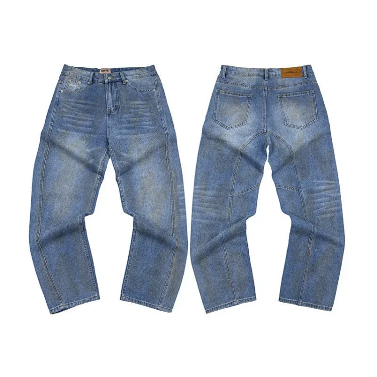 CORTEIZ Washed Inkjet Print Straight Leg Jeans