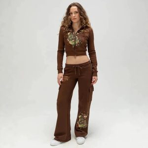 Fashion Hoodie Flare Jogger Set