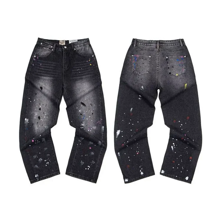 GALLERY DEPT Washed Hand-Painted Splash Jeans