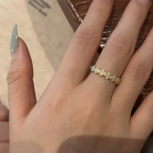 Japanese Jewelry Full Diamond Dewdrop Ring