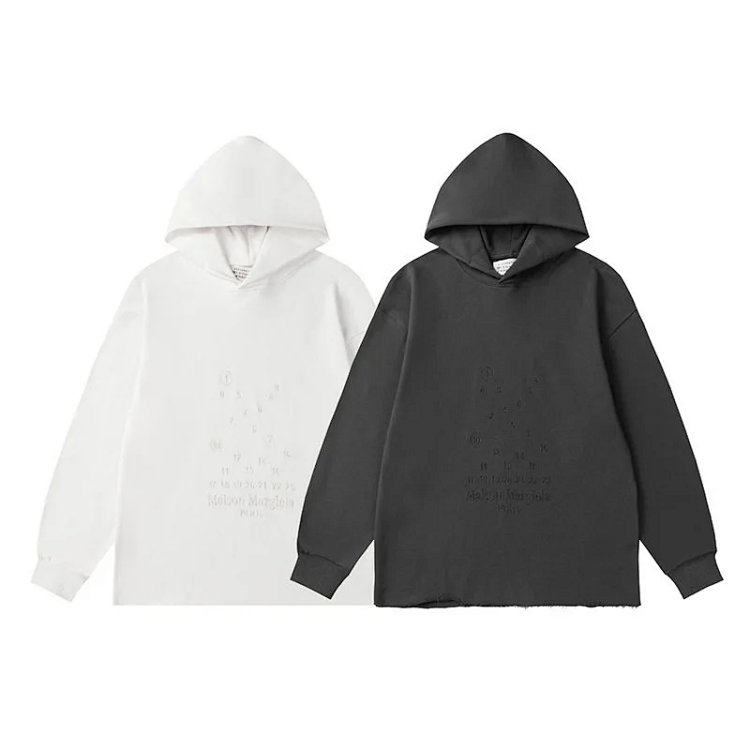 Maison Margiela Embroidered Letter Number Hoodie