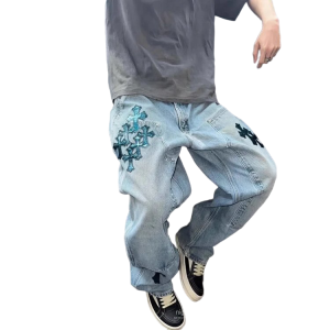 Chrome Hearts Cross Sequin Jeans