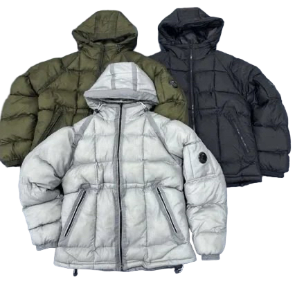 Company Thick Warm Padded Hooded Jacket with Glasses
