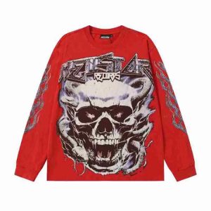 Hell Star Vintage Distressed Long Sleeve T-Shirt