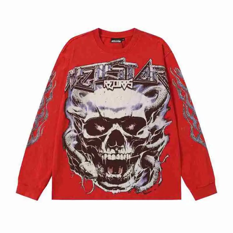 Hell Star Vintage Distressed Long Sleeve T-Shirt