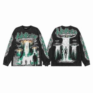 Hell Star Print Long Sleeve T-Shirt