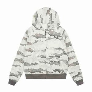 Mertra Casual Camo Zip-Up Hoodie