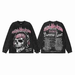 Hell Star Skull Heavyweight Long Sleeve T-Shirt
