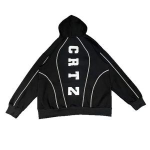 CORTEIZ Reflective Letter Fleece-Lined Hooded Jacket